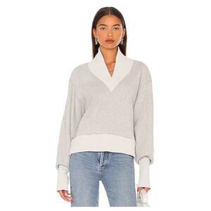 AGOLDE Klara Sweatshirt in Heather Gray Pullover, Size S